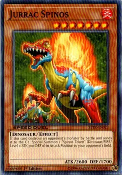 Jurrac Spinos SBTK-EN023 Yu-Gi-Oh! Card Mint 1st Edition - Image 1