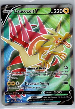 Dracozolt V (Full Art) 178/203 SWSH07: Evolving Skies - Pokemon Card - NM - Image 1
