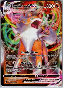Lycanroc VMAX 092/203 SWSH07: Evolving Skies - Pokemon Card - NM - Image 1