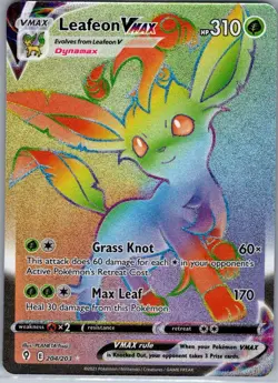 Leafeon VMAX (Secret) 204/203 SWSH07: Evolving Skies - Pokemon Card - NM - Image 1