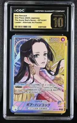CGC Pristine 10 Boa Hancock Alt Art OP14-041 L The Azure ONE PIECE Card Japanese - Image 1