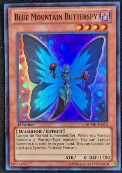 Blue Mountain Butterspy 1996 1st Ed Super Rare Holo Yugioh Card NUMH-EN012 (NM) - Image 1