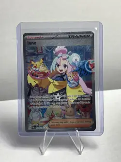 Pokemon TCG Scarlet & Violet Iono 269/193 Full Art Holo Trainer Card NM - Image 1