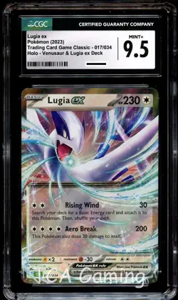 CGC 9.5 MINT+ Lugia Ex 017/034 HOLO RARE Classic Collection Pokemon Card - Image 1