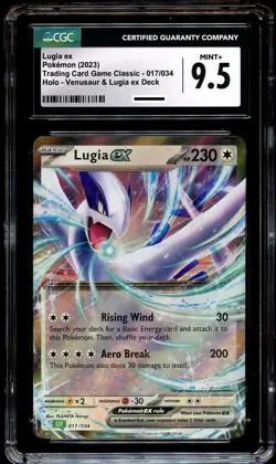 CGC 9.5 MINT+ Lugia Ex 017/034 HOLO RARE Classic Collection Pokemon Card - Image 2