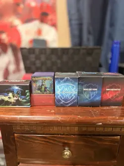 6 Complete MTG Commander Decks + AFR D&D Booster Box + Binders Bulk Lot NM - Image 1