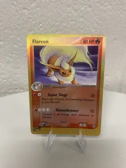 Pokemon Card Flareon 5/100 Reverse Holo EX Sandstorm E-Reader Clean Back Read - Image 1