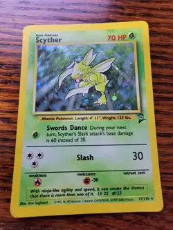 PL Scyther 017/130 Base Set 2 Holo Rare Pokemon Card - Image 1
