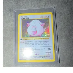Pokemon Company Chansey 3/102 Base Set Shadowless Holo Rare 1999 English 120 HP - Image 1
