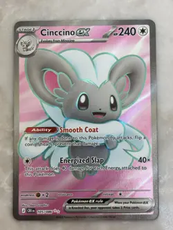 Pokemon TCG Cinccino EX 105/086 CRI Ultra Rare Holo Chaos Rising NM - Image 1