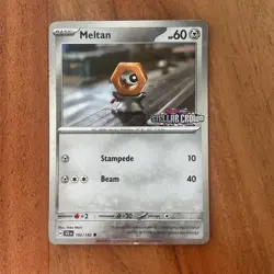 Pokemon TCG Meltan Stellar Crown STAMPED Promo 102/142 NM Cosmo Promo - Image 1