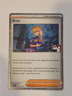 Swirl - Play! Pokemon Prize Pack Series 7 Stellar Crown Cosmo Holo 132/142 Briar - Image 1