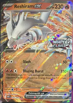 Pokemon TCG Reshiram ex 020/086 NM ( White Flare Promo Stamp ) Holo Pokemon - Image 1