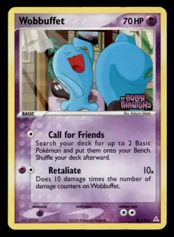 Wobbuffet 56/110 Uncommon Holon Phantoms Pokemon Reverse Holo Lightly Played - Image 1