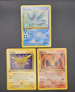 Pokemon TCG 1st Edition Legendary Birds Fossil Non Holo Rare Lot WOTC VTG 1999 - Image 1