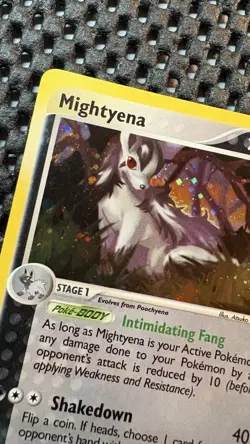 Mightyena Reverse Foil Pokemon EX Ruby & Sapphire #10 2003 - Image 4