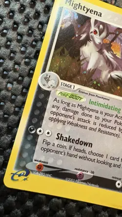 Mightyena Reverse Foil Pokemon EX Ruby & Sapphire #10 2003 - Image 5