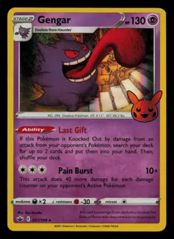 Gengar 057/198 Holo Promo Trick or Trade BOOster Pokemon Holo Near Mint - Image 1