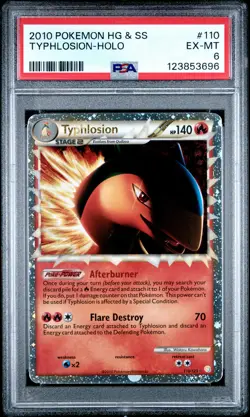 2010 POKEMON HEARTGOLD & SOULSILVER #110 TYPHLOSION-HOLO PSA 6 - Image 1