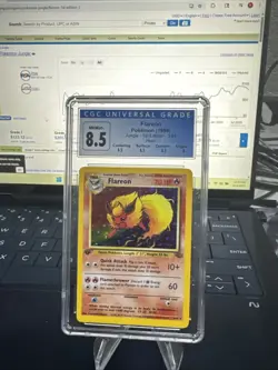 1999 Pokemon Flareon Jungle 1st Edition Holo CGC Blue Label 8.5 Graded - Image 1