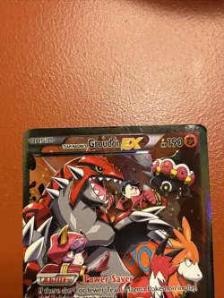 Pokemon TCG Team Magma's Groudon EX Holo Full Art Rare DAMAGE - Image 2