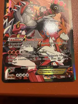 Pokemon TCG Team Magma's Groudon EX Holo Full Art Rare DAMAGE - Image 3