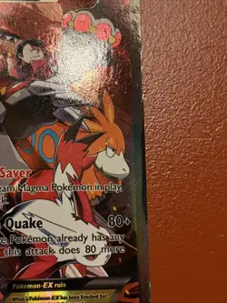Pokemon TCG Team Magma's Groudon EX Holo Full Art Rare DAMAGE - Image 4