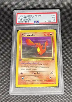 Pokemon 1st Edition Team Rocket Charmander PSA 7! - Image 1