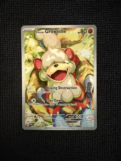 Pokemon Hisuian Growlithe 181/167 Illustration Rare Twilight Masquerade SV06 NM - Image 1