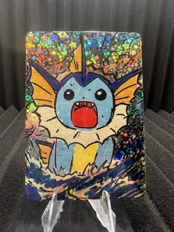 Vaporeon - Pack Hit Holo - First Print PokeDoodly Fan Art - Pokemon - Image 1