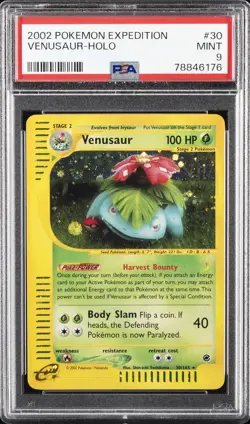 2002 POKEMON EXPEDITION #30 VENUSAUR-HOLO PSA 9 - Image 1