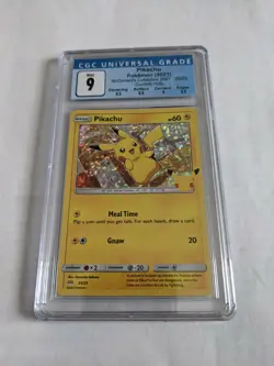 Pikachu Confetti Holo CGC 9 Mint Graded Pokemon McDonald's 25th Anniversary - Image 1