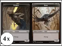 MTG - 4 x Demon (0006) / Bird (0005) Token - Duskmourn - Playset 4x x4 - Image 1