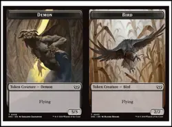 MTG - 4 x Demon (0006) / Bird (0005) Token - Duskmourn - Playset 4x x4 - Image 2