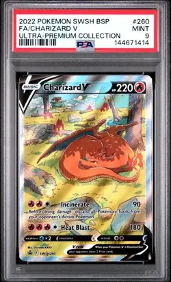 PSA 9 - 2022 Pokemon Ultra-Premium Collection Charizard V #SWSH260 - BSP - Image 1