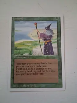Magic: The Gathering Fastbond Revised 1994 Near-Mint to Light Play Condition - Image 1