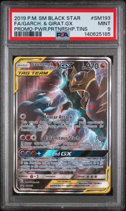Pokemon Garchomp & Giratina GX SM193 Promo TAG TEAM Holo PSA 9 2019 - Image 1
