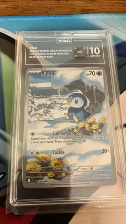 Piplup 098/094 Phantasmal Flames Illustration Rare Holo TAG 10 Graded - Image 2