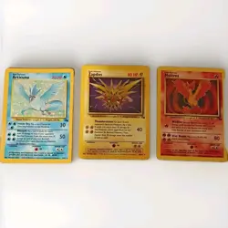 Pokemon TCG Fossil Legendary Birds Articuno Zapdos Moltres Holo Regular WOTC - Image 1