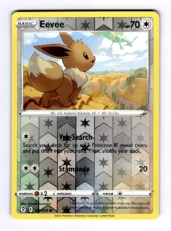 Eevee SWSH07: Evolving Skies #125 (2021) Common Reverse Holo NM Pokemon - Image 1
