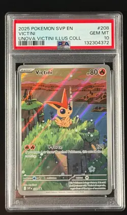 2025 POKEMON SVP PROMO UNOVA VICTINI ILLUSTRATION COLLECTION #208 VICTINI PSA 10 - Image 1