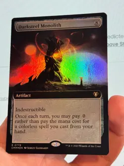 1X FOIL Darksteel Monolith EXTENDED ART MINT MTG Magic CMM Commander Masters EDH - Image 1