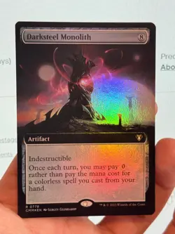 1X FOIL Darksteel Monolith EXTENDED ART MINT MTG Magic CMM Commander Masters EDH - Image 2