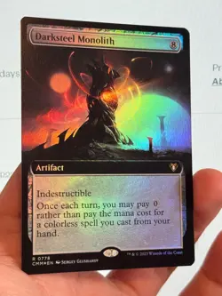 1X FOIL Darksteel Monolith EXTENDED ART MINT MTG Magic CMM Commander Masters EDH - Image 3