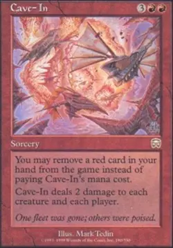 1x Cave-In Light Play, Japanese Mercadian Masques MTG Magic - Image 1