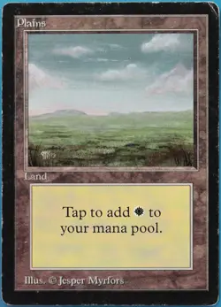 Plains (C Dark) Beta VHP/DAMAGED Basic Land MTG CARD (ID# 518454) ABUGames - Image 1