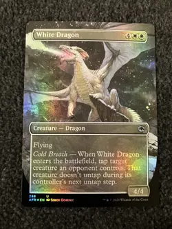 Magic The Gathering MTG - White Dragon (Borderless) Foil - AFR - Image 1