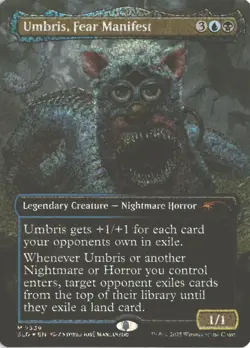 MTG Umbris, Fear Manifest (Confetti Foil) (2339) Borderless Secret Lair Furby NM - Image 1