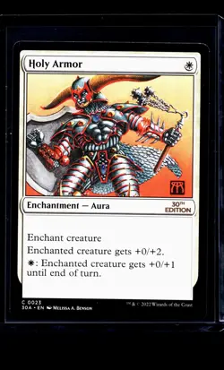 2022 MTG Magic The Gathering 30A 30th Anniversary Edition #23 Holy Armor LP - Image 1