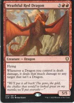 MTG: Commander Legends: Baldur's Gate: Wrathful Red Dragon: LP Condition - Image 1